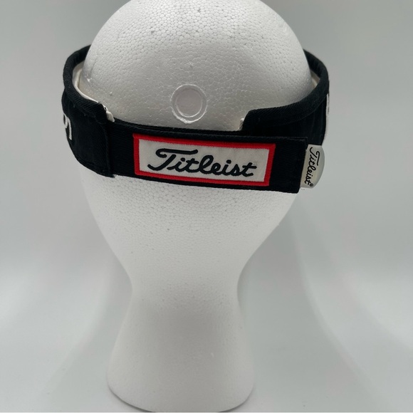 Titleist Pro V1 Footjoy Sun Visor Hat Cap Black & White One Size Adjustable - Picture 6 of 12